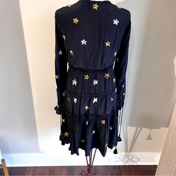 Rococo Sand Revolve Astral mini dress, black sequined stars size medium - Picture 3 of 13